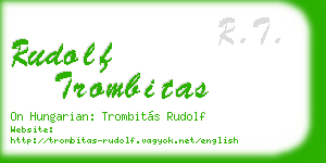 rudolf trombitas business card
